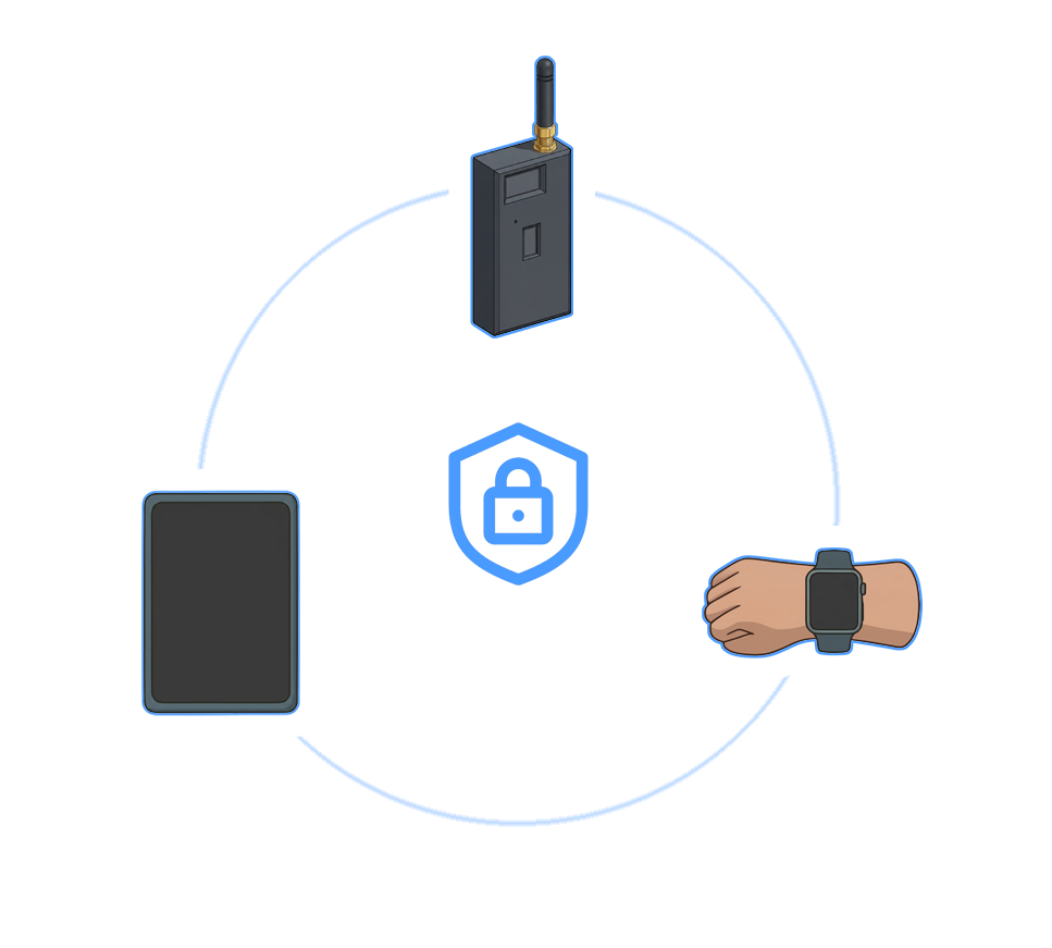 PerfectCall self-contained BLE network diagram